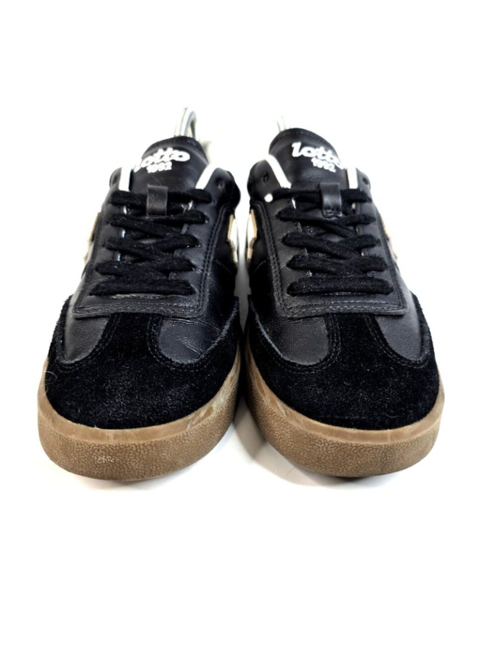 Lotto Brasil Select 1992 Black White Gum Indoor Soccer Football Shoes Men's 8M - Picture 4 of 9